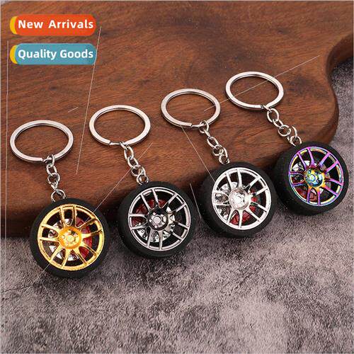 Rubber ring with brake wheel personalized car keychain car t