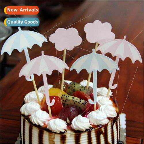 New Umbrella Cake Flag Insert Plate Insert Card Party Suppli