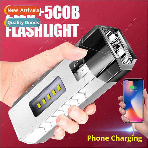 Multi-function flashlight outdoor portable usb rechargeable