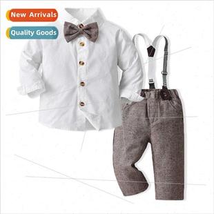 children suit bow sleeved long large and middle boys Fall