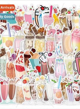 50 Watercolor Milkshake Doodle Stickers Computer Phone Mug D