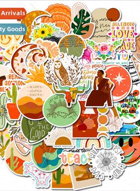 50 Art Vintage Newspaper Flower terary Graffiti Stickers Ska