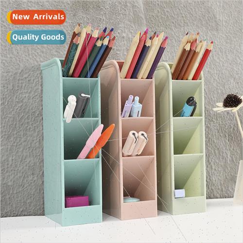 Four compartments can stand desktop stationery organizer 4 c