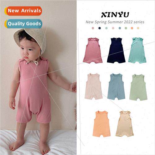 Spring and summer  a baby onesie baby crawling clothes newbo