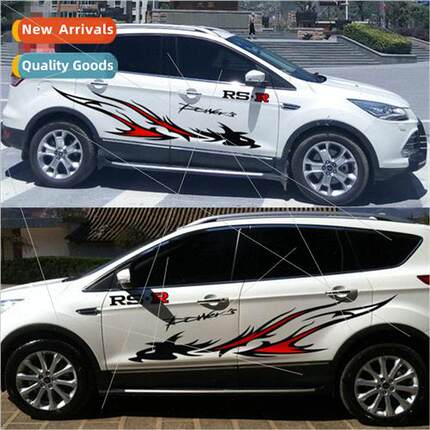 X-168RS flame car waistline pull flower car stickers anime f