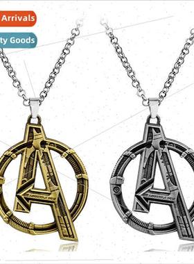 Avengers A-Letter Necklace Vintage Mechanical Captain Americ