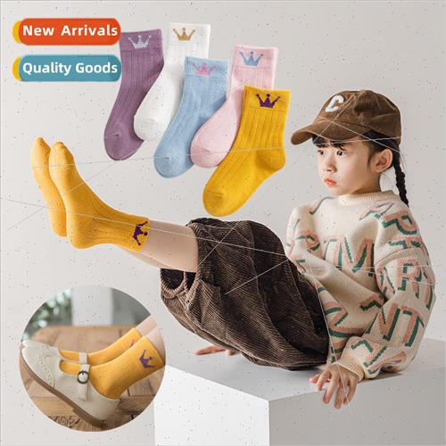 Fall and winter new childrens socks cartoon combed cotton bo