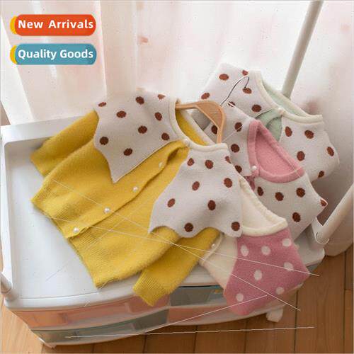 Girls baby fall new wool sweater cardigan jacket girls Korea