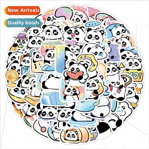60 pcs of cute national asure panda cartoon lying flat stick