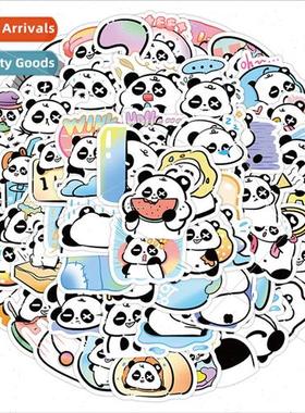 60 pcs of cute national asure panda cartoon lying flat stick