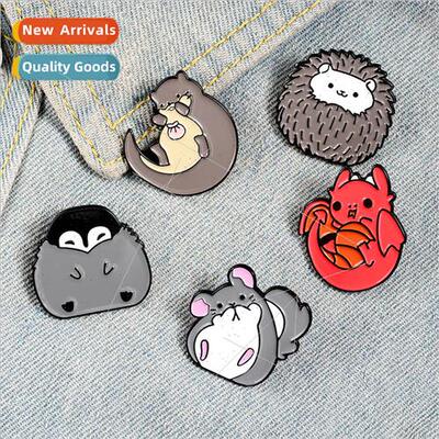 Cartoon creative animal alloy brooch cute little fire dragon