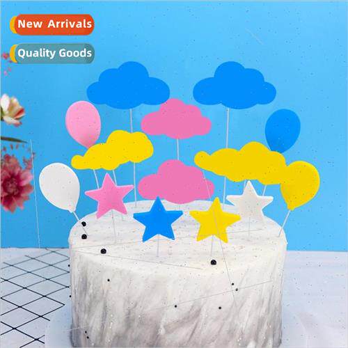 Star clouds hot air balloon EVA wire sponge cake insert sign