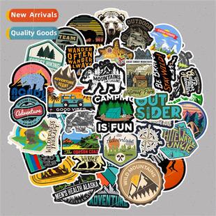 50 outdoor adventure journey scenery graffiti stickers car m