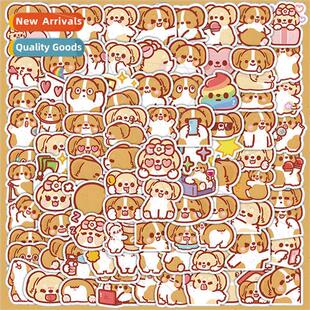 100 Corky stickers cute cartoon puppy handbook stickers cell