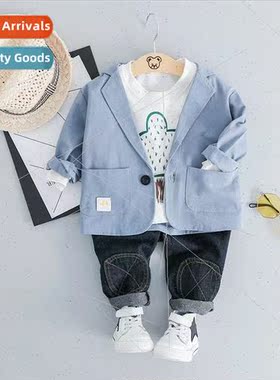 Spring new childrens suit small boys spring Korean  of the c