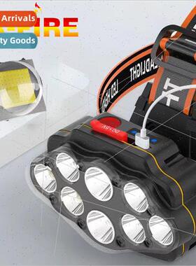 USB rechargeable headlamp octa-core wick 8LED high-power hea