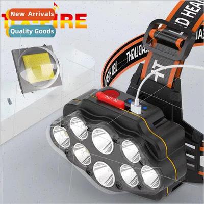 USB rechargeable headlamp octa-core wick 8LED high-power hea