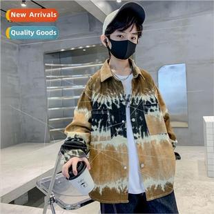 fall 2023 and shirt autumn spring jacket childrens Boys new