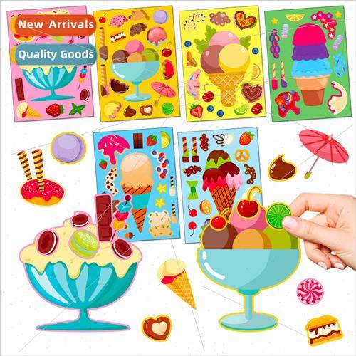 6/pack dessert ice cream children cartoon stickers food dess