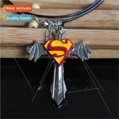 Movie s super-man alloy necklace rotatable pendant