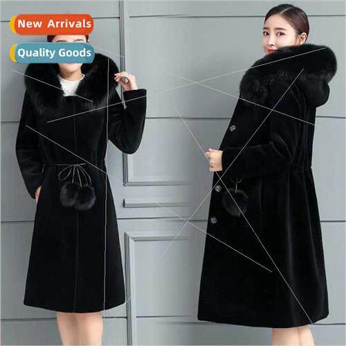 2019 fall and winter new imitation mink velvet coat female m
