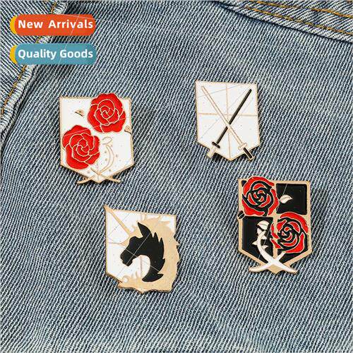 Anime  Attack of the Giants pin town guard rose law en适用ce