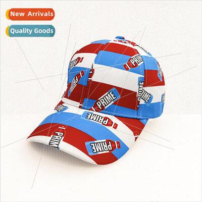 LET`SGOBRANDON Washed Print Baseball Cap Washed Cotton Pops