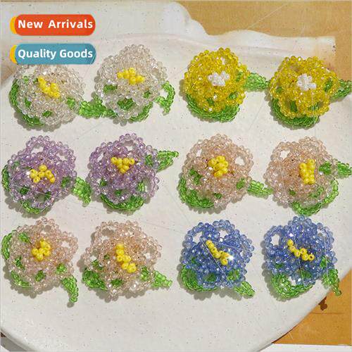 Summer small fresh green leaves colorful roses diy handmade