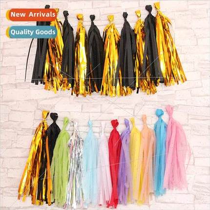 Balloon Tassel 35cm Paper Tassel Pull Wedding Party Rose Gol