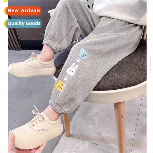 Girls sweatpants padded thickened paragraph 2023 new childre