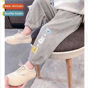 Girls sweatpants padded thickened paragraph 2023 new childre