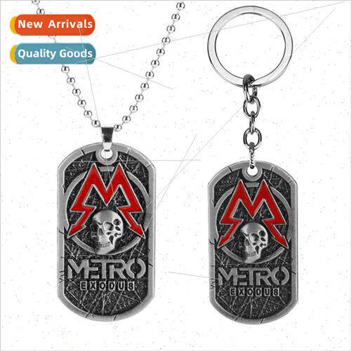 Game  MetroExodus skull commemorative dog tag necklace penda