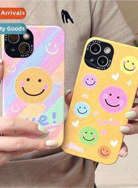 ins graffiti colorful smiley face 适用 iPhone 14 case 13ProM