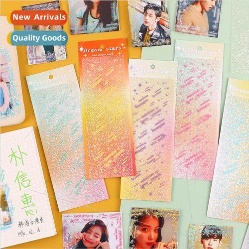 Dream meteor series handbook stickers laser pvc waterproof s
