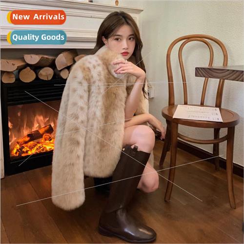 winter new plum deer spotted bobcat leopard print collar env