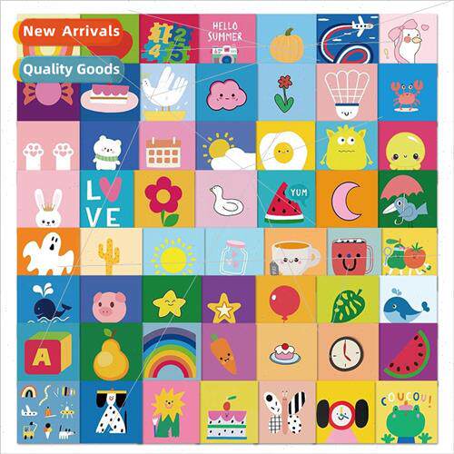 56 cartoon cute children reward sketch stickers praise stick