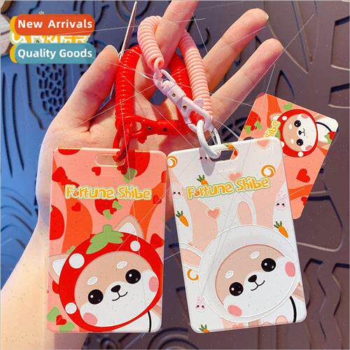 Cai Shiba Inu Card Holder Keychain Student Campus Meal Card