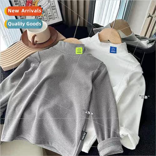 2023 fall and winter childrens clothing with a round neck hi