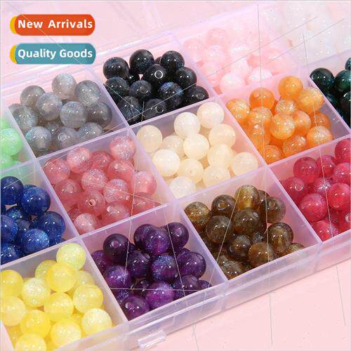 Fantasy starry sky gradient mermaid resin round beads loose