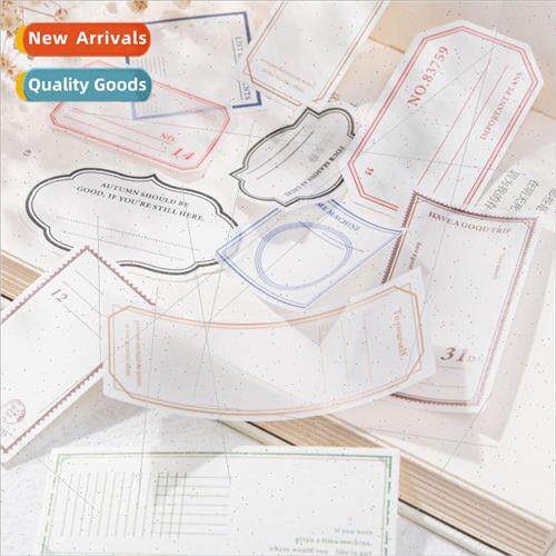 Day Sticky Notes  Writing Series Dual Material Vintage Borde