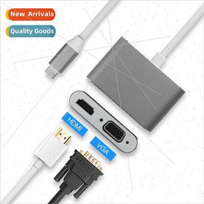 TYPE C to HDMI VGA Docking  2-in-1 USB-C Adapter Laptop Expa