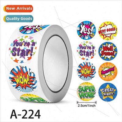 Rolls of childrens cute encouragement stickers gift decorati