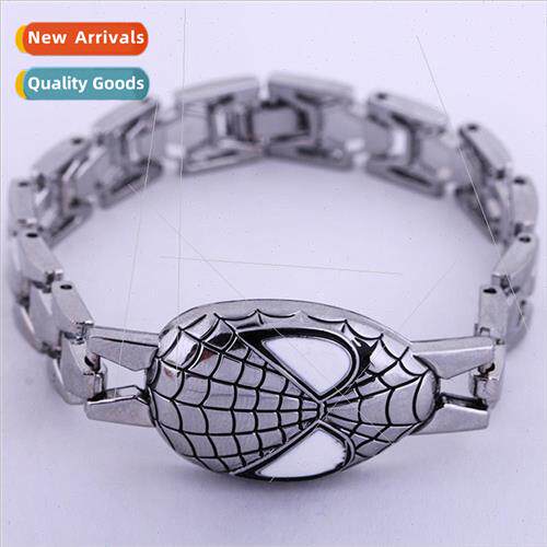 Movie and TV  Spider-Man mask logo alloy bracelet Spider-Man