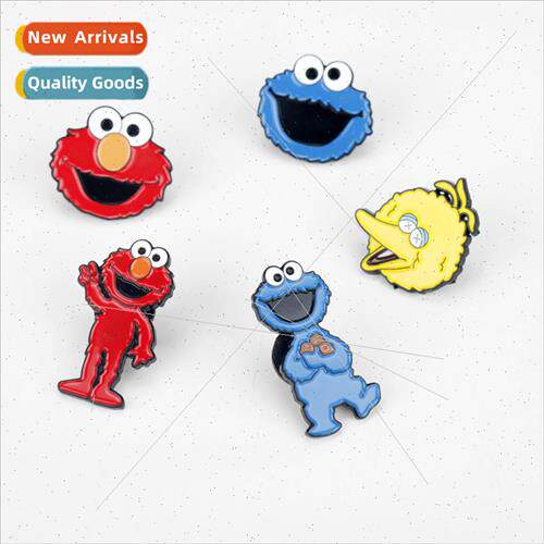 2019 New Fashion Cute Sesame Set Brooch Cartoon Badge Studen