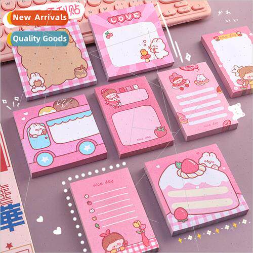 Cartoon Bule rabbit sticky notes high-color value ins girl h