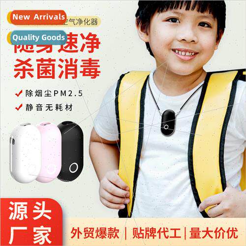 Neck Portable Air Purifier Negative Ion Smoke Ozone Steriliz