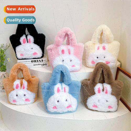 Japanese cute plush rabbit handbag 2022 new fur cartoon doll