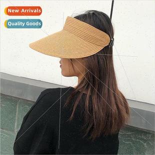 large str shading top hollow brim hat tongue duck sun Summer