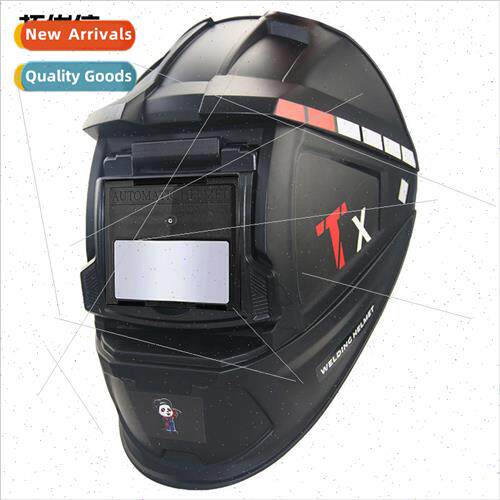 Solar head-mounted full-face auto-light changing adjustable