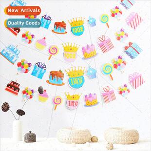 Babys first birthday 100 days paper pull-ups boys girls chil